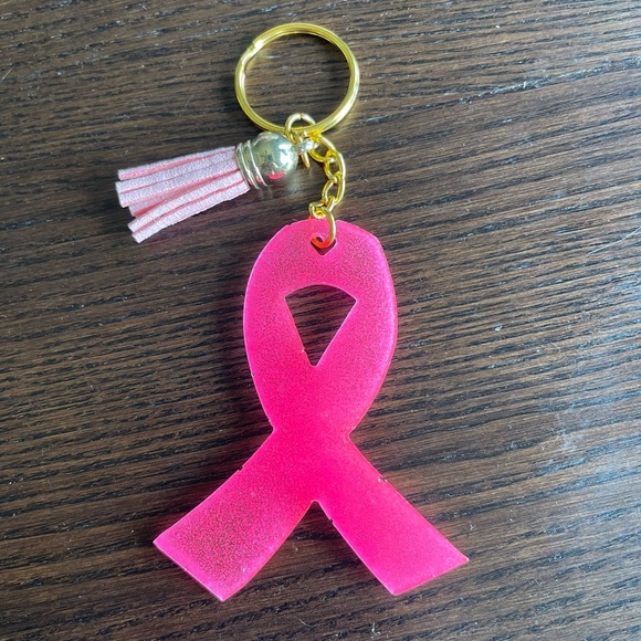Hand Crafted Accessories - Handmade Awareness Ribbon Keychain